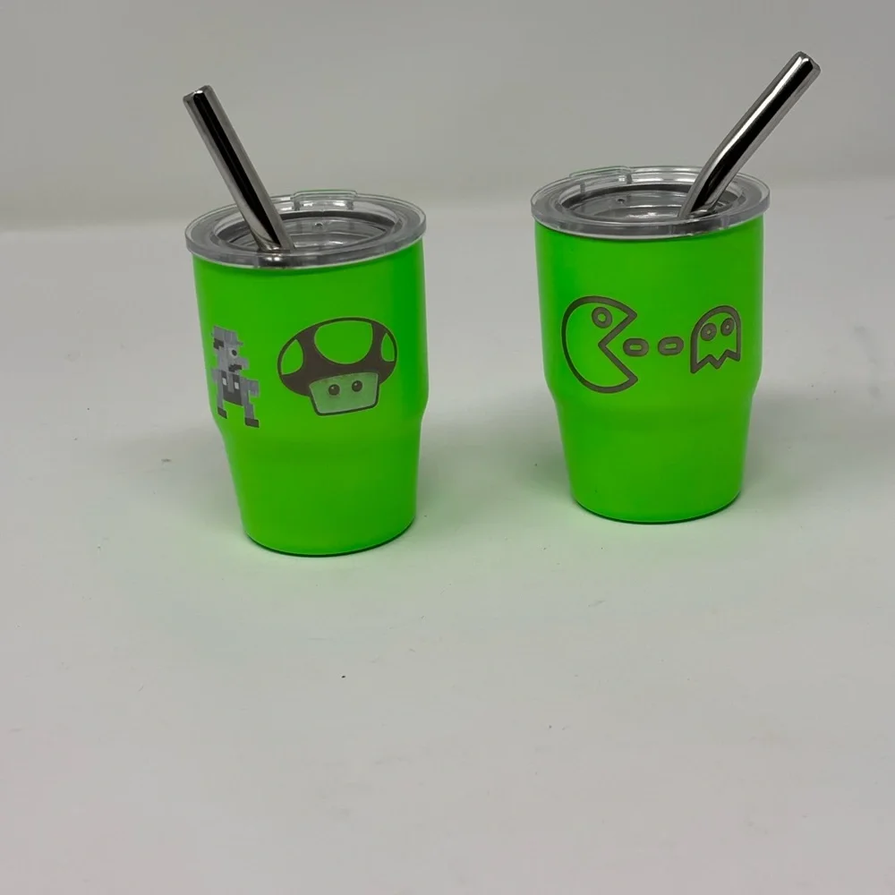Glow-in-the-Dark Party Cups with Straws
